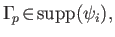 $\Gamma _{\!p}\!\in\!\mathrm{supp}(\psi_i),$