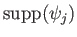 $\mathrm{supp}(\psi_j)$