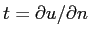$ t=\partial u/\partial n$