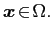 $\boldsymbol{x}\!\in\!\Omega .$